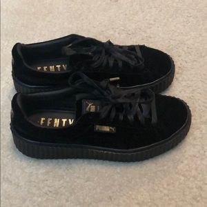Fenty x puma black suede sneakers